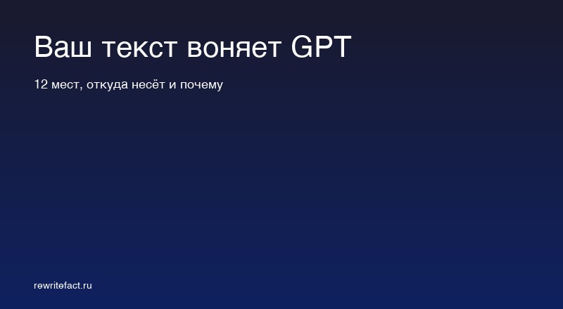 12 маркеров AI-текста