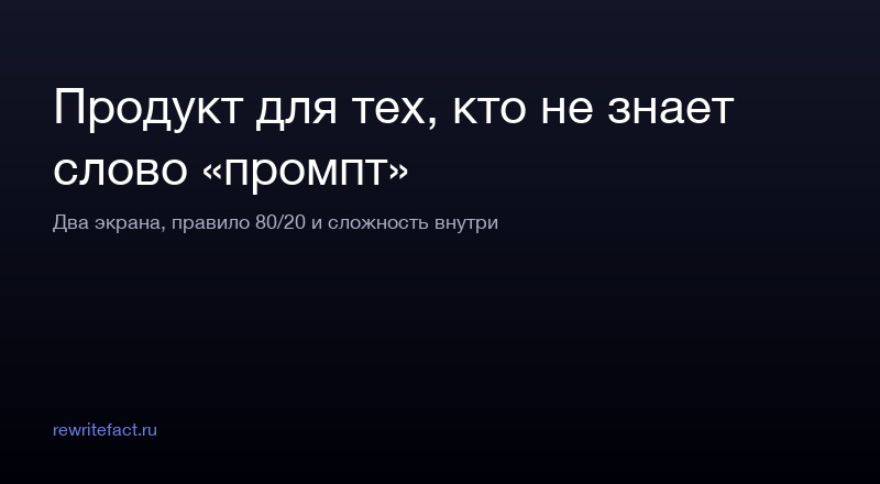 Продукт без промпта