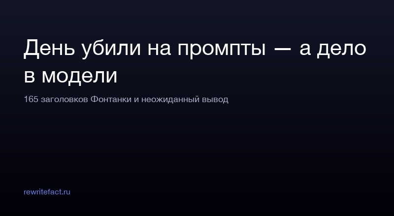 Как мы день убили на промпты